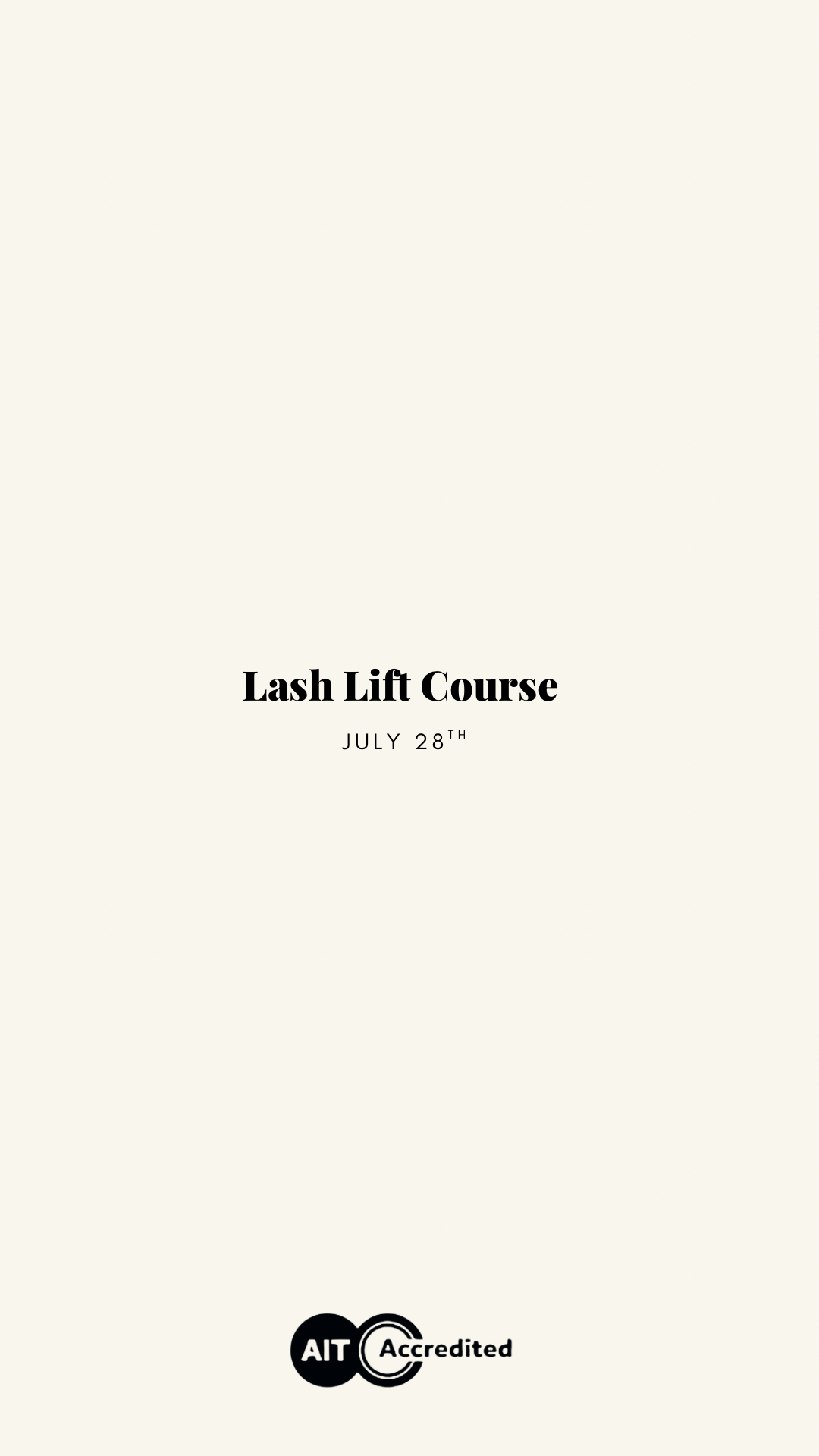 Lash Lift Course