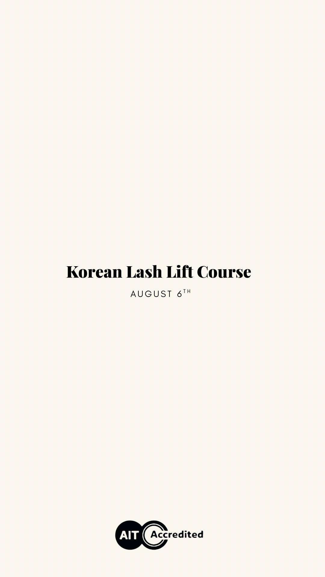 Korean Lash Lift Course